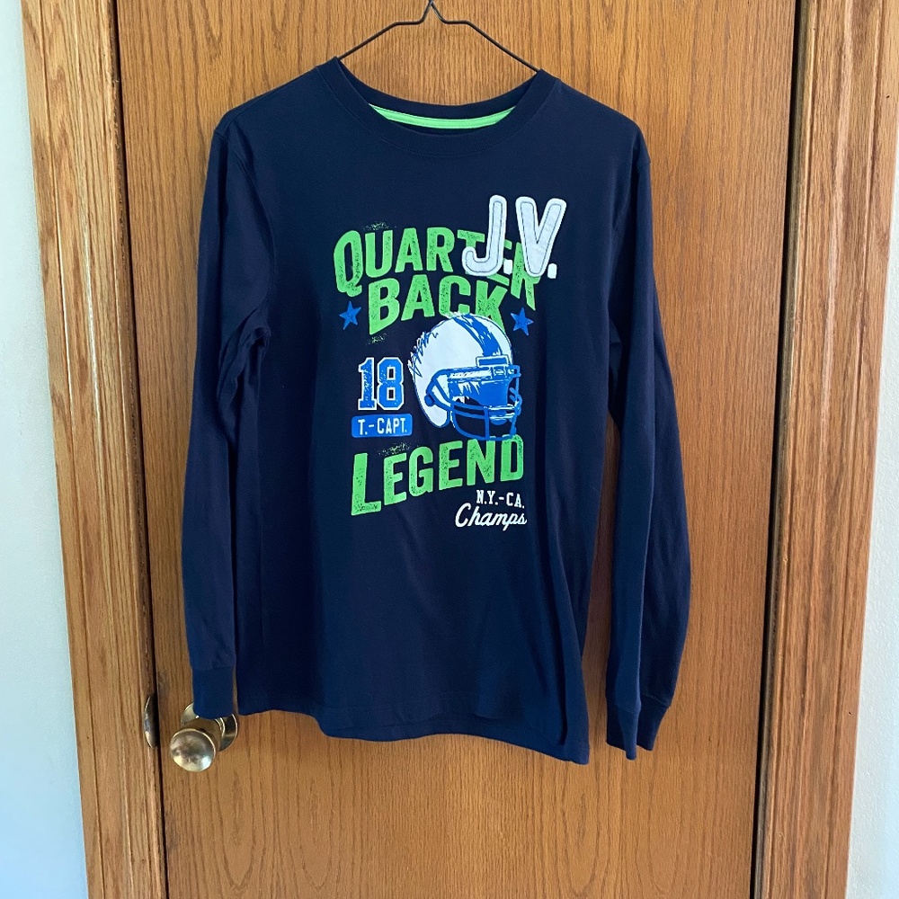 Gap Kids XXL Long Sleeve Navy Blue Tee